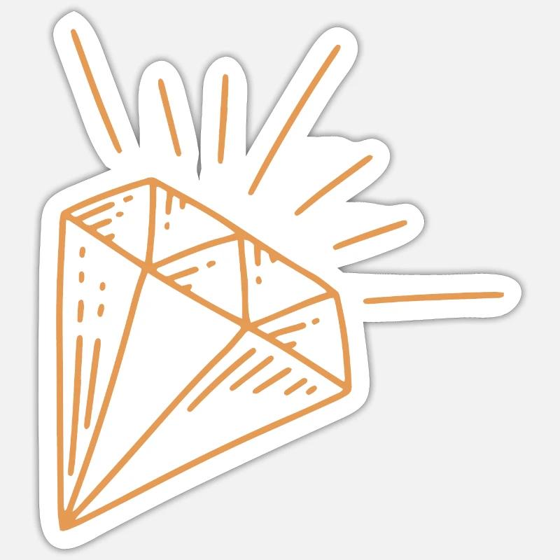 Diamond - Sticker size S (10 x 10 cm) - white matte