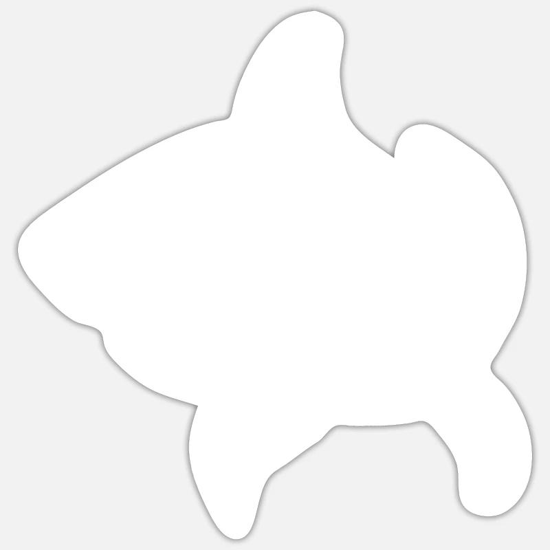 Large vintage oceanic shark with sharp teeth Sticker size S (10 x 10 cm)