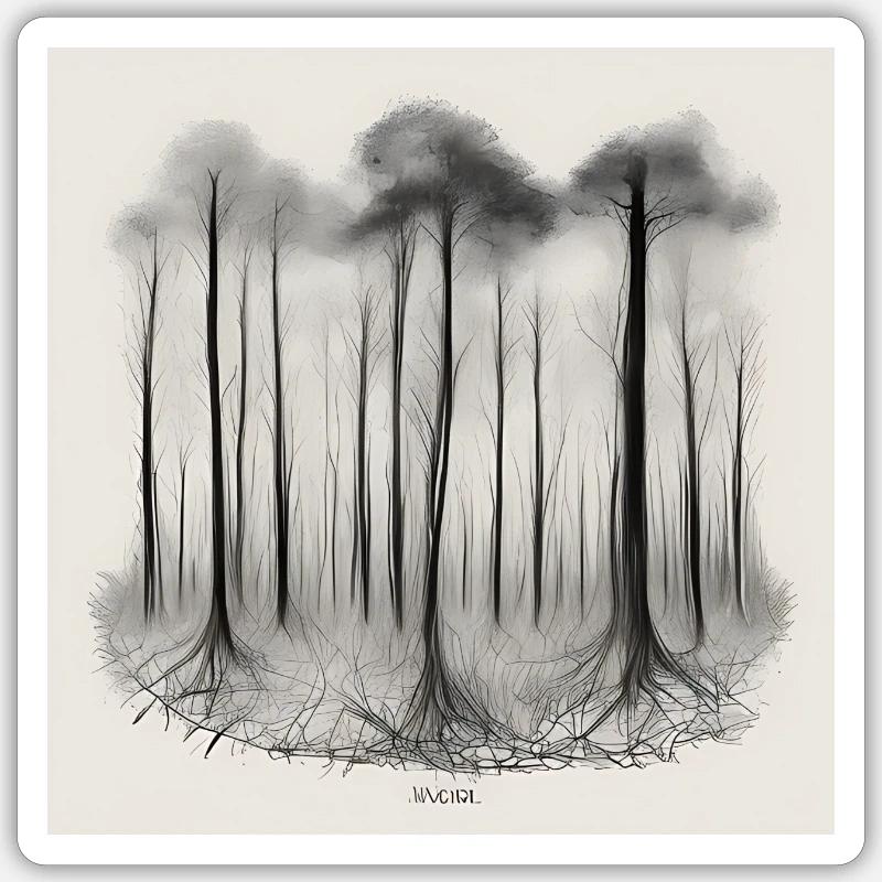 Forest Sticker Größe S (10 x 10 cm)