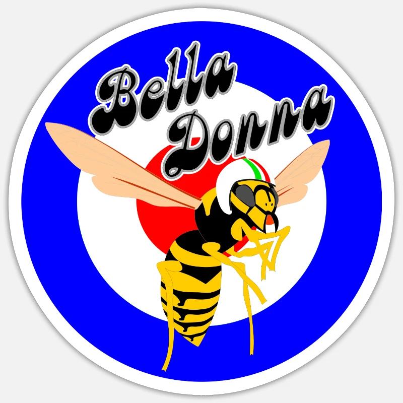 Guêpe Mod Cible Cocarde bella donna Sticker taille S (10 x 10 cm)