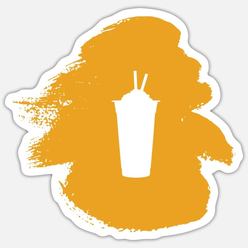 Bubble Tea Bubble Tea - Sticker taille S (10 x 10 cm) - blanc mat