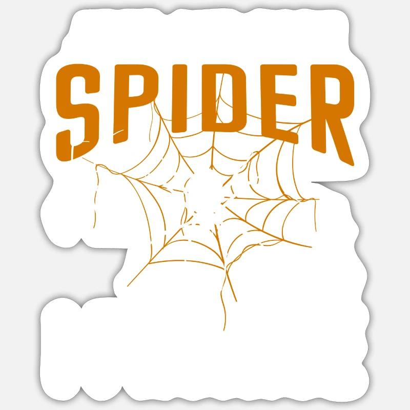 Spiderweb Halloween Bite - Sticker size S (10 x 10 cm) - white matte