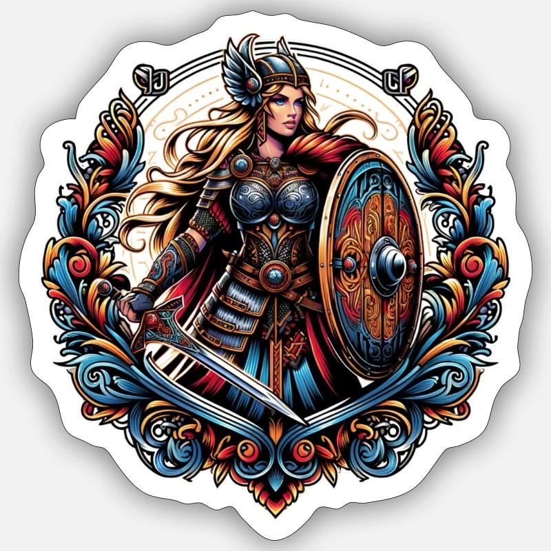 Shieldmaiden Sticker size S (10 x 10 cm)