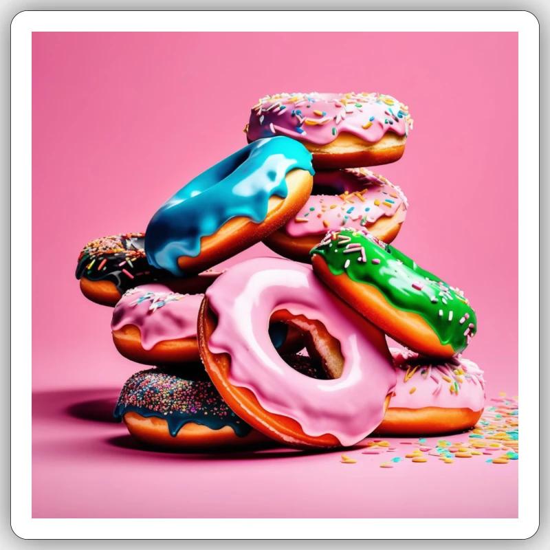 donuts Sticker Größe S (10 x 10 cm)