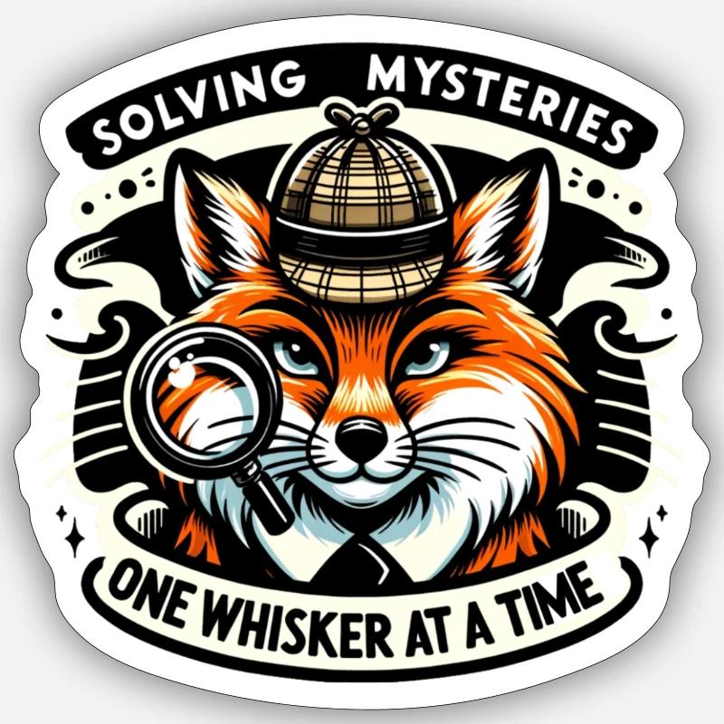Solving Mysteries - Sticker Größe S (10 x 10 cm) - Mattweiß