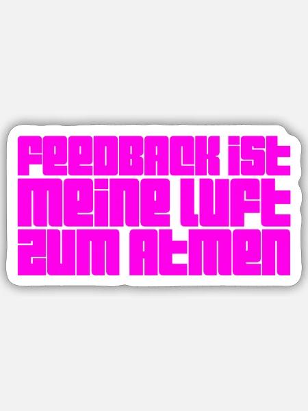 ich liebe Feedback - Sticker Größe S (10 x 10 cm) - Mattweiß