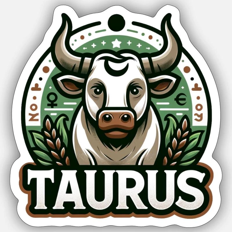 Taurus - Sticker size S (10 x 10 cm) - white matte