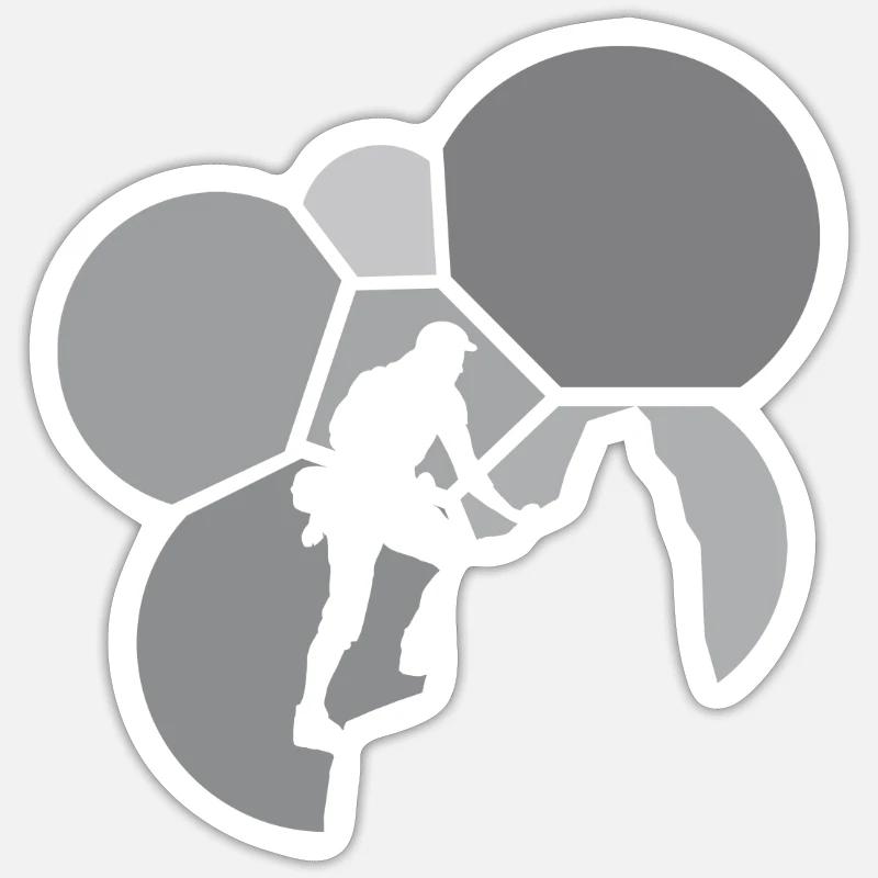 Climbing Wall Climber Mountain Sticker size S (10 x 10 cm)