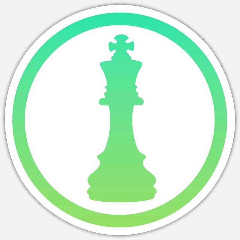 Echec et mat Echecs Echecs Echec et mat - Sticker taille S (10 x 10 cm) - blanc mat