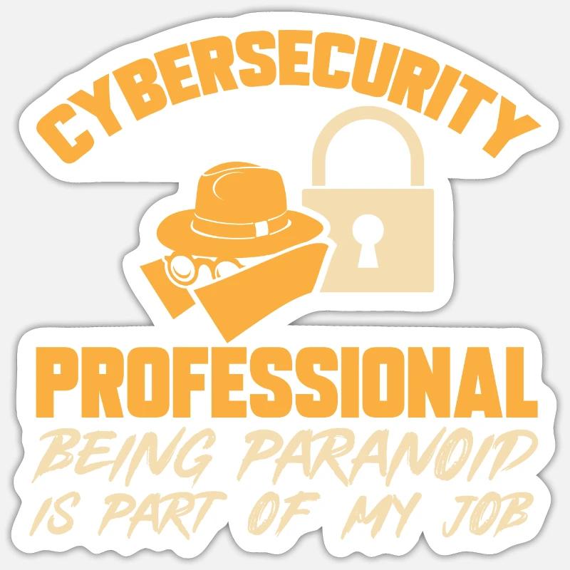 Cybersecurity Hackers IT Security - Sticker size S (10 x 10 cm) - white matte