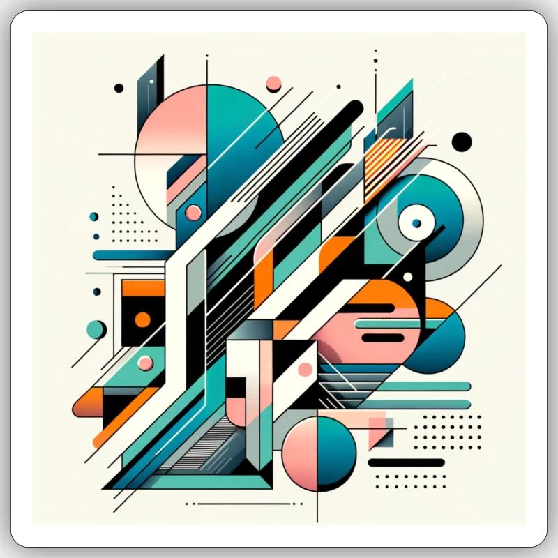 Modern Matrix - Sticker Größe S (10 x 10 cm) - Mattweiß
