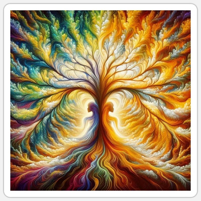Heart Tree - Sticker size S (10 x 10 cm) - white matte