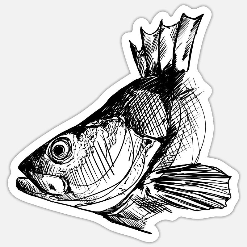 Perche - Pêche à la perche - Poisson préféré Sticker taille S (10 x 10 cm)