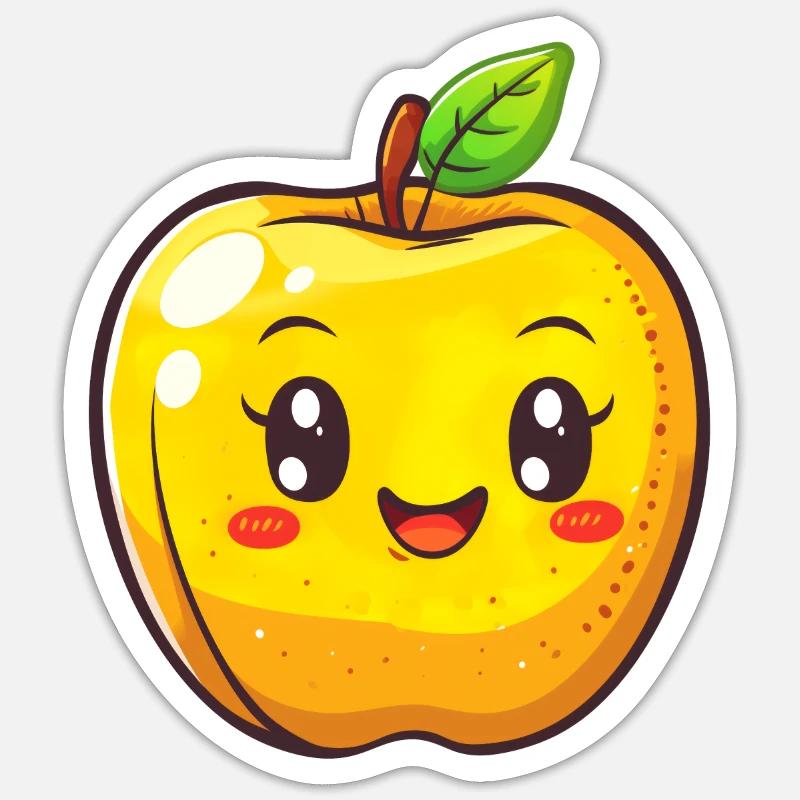 Objet Apple - Sticker taille S (10 x 10 cm) - blanc mat