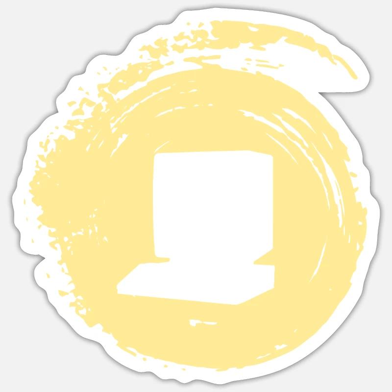 PC Informatik Computerarbeit - Sticker Größe S (10 x 10 cm) - Mattweiß