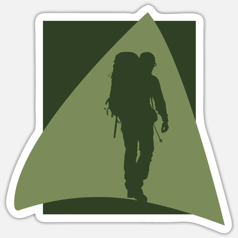 Rucksack Pilger Backpacking - Sticker Größe S (10 x 10 cm) - Mattweiß