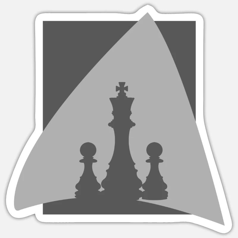 Chessboard Strategy Chess Pieces - Sticker size S (10 x 10 cm) - white matte