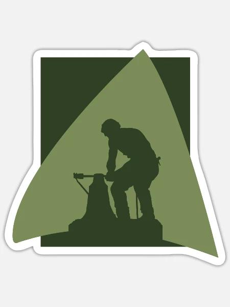 Schmieden Schmiede Schmieden - Sticker Größe S (10 x 10 cm) - Mattweiß