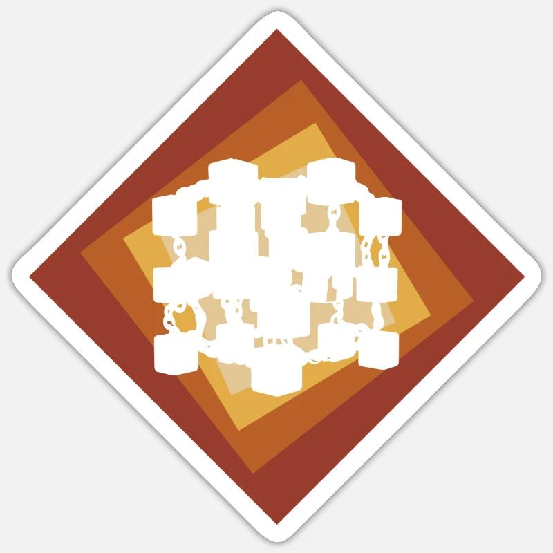 Crypto Bitcoin Blockchain - Sticker taille S (10 x 10 cm) - blanc mat