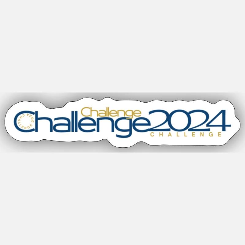 Challenge - Sticker Größe S (10 x 10 cm) - Mattweiß