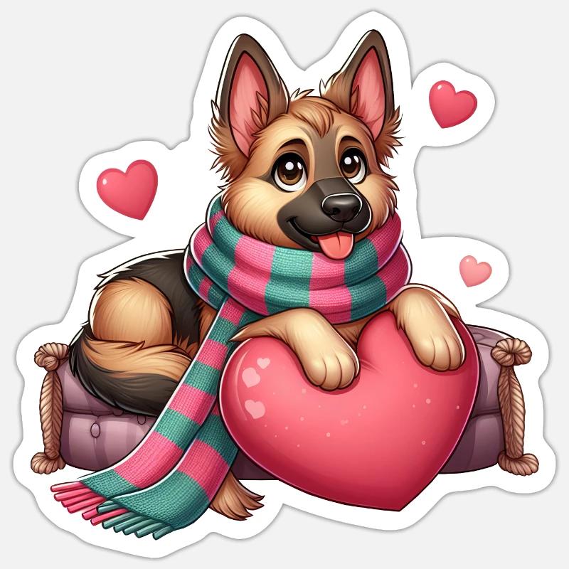 German Shepherd Sticker size S (10 x 10 cm)