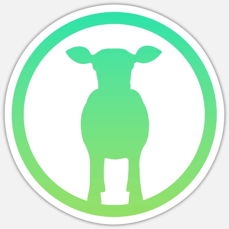 Cornes de vache Cornes Sticker taille S (10 x 10 cm)