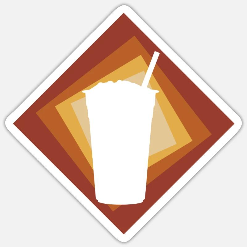 Bubble Tea Bubbletee Boba - Sticker Größe S (10 x 10 cm) - Mattweiß