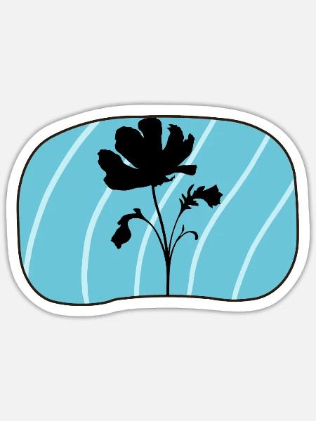 Botanisch Botanik Blume - Sticker Größe S (10 x 10 cm) - Mattweiß