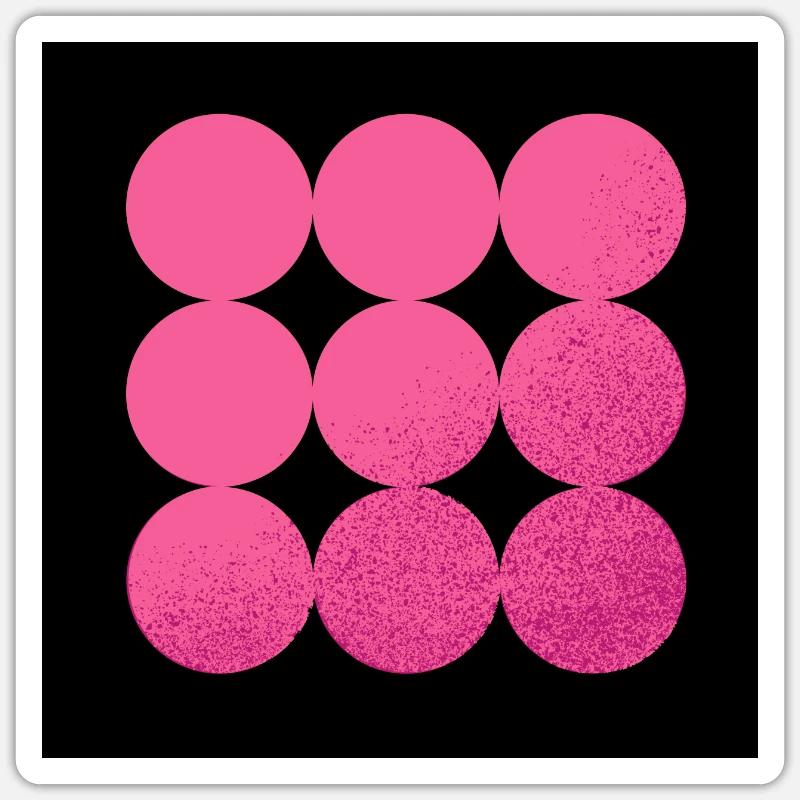 Pink Dots - Sticker size S (10 x 10 cm) - white matte