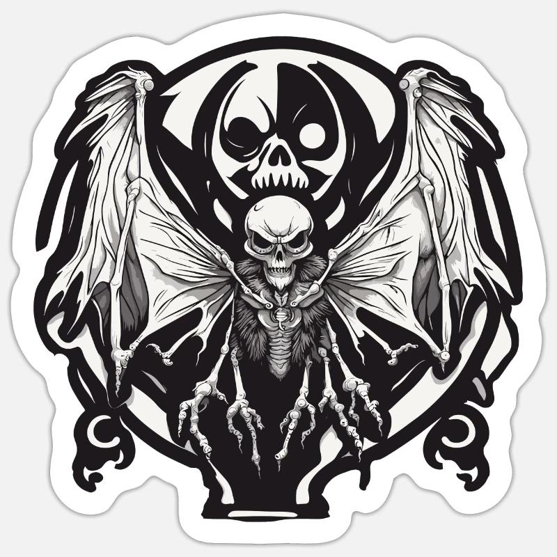 Mothman / Moth / Insect / Mythical Creature / Flutter Sticker size S (10 x 10 cm)