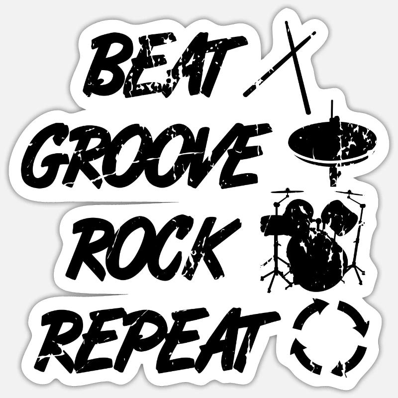 Percussion Techniques Sticker size S (10 x 10 cm)