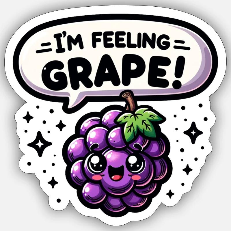 I'm feeling Grape! - Sticker Größe S (10 x 10 cm) - Mattweiß