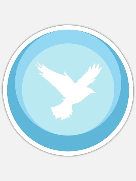 Tier Vogelschwarm Vogel - Sticker Größe S (10 x 10 cm) - Mattweiß