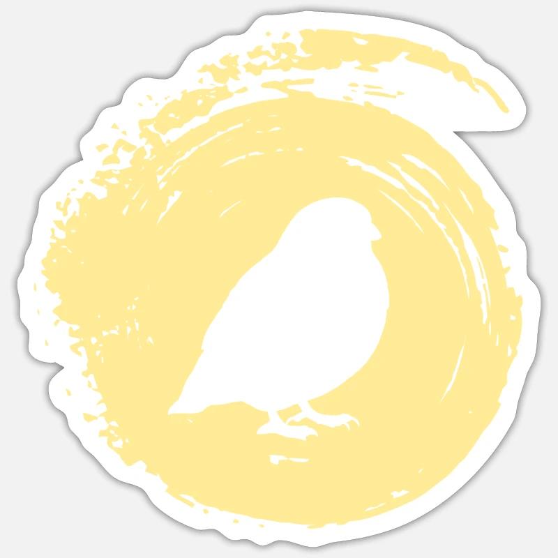 Observation des oiseaux Oiseaux Oiseau - Sticker taille S (10 x 10 cm) - blanc mat