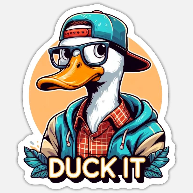 Duck it Sticker size S (10 x 10 cm)