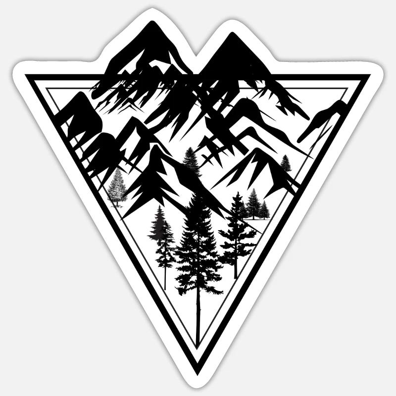 Mountain Triangle - Sticker size S (10 x 10 cm) - white matte