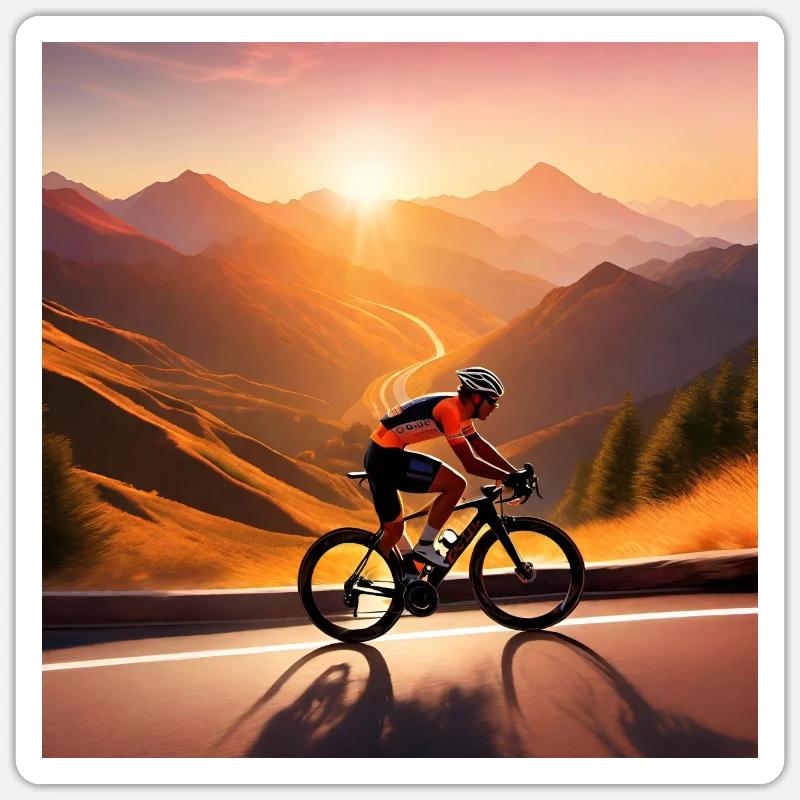 Sunlit Summit Sprint - Sticker size S (10 x 10 cm) - white matte