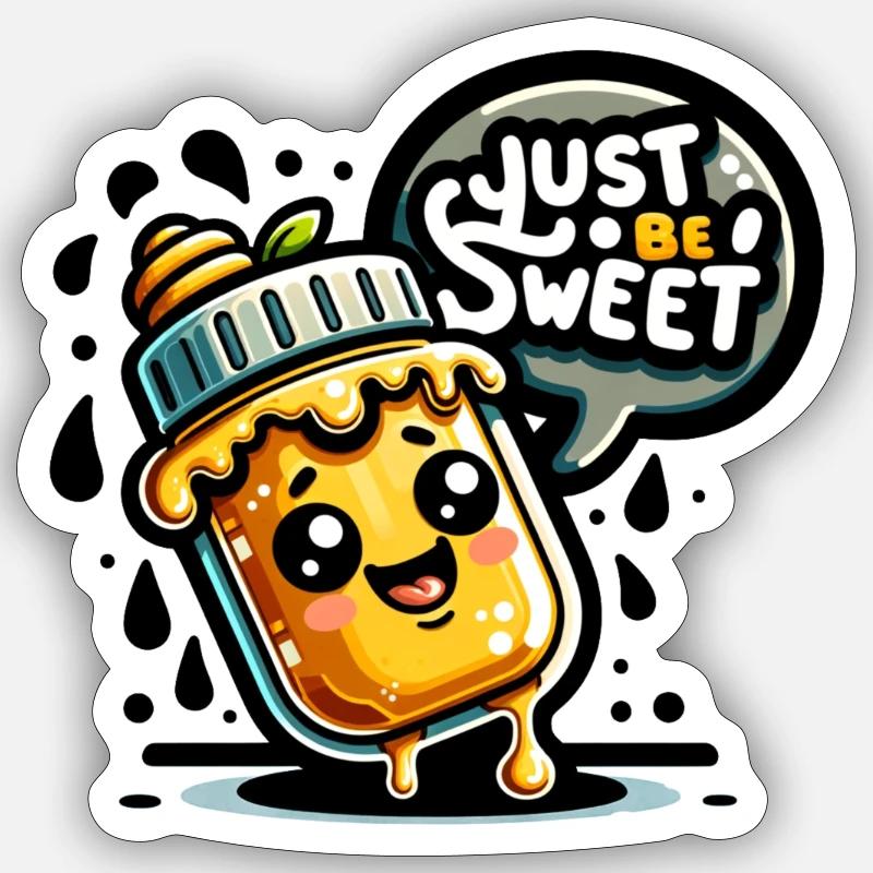 Sois juste gentil - Sticker taille S (10 x 10 cm) - blanc mat
