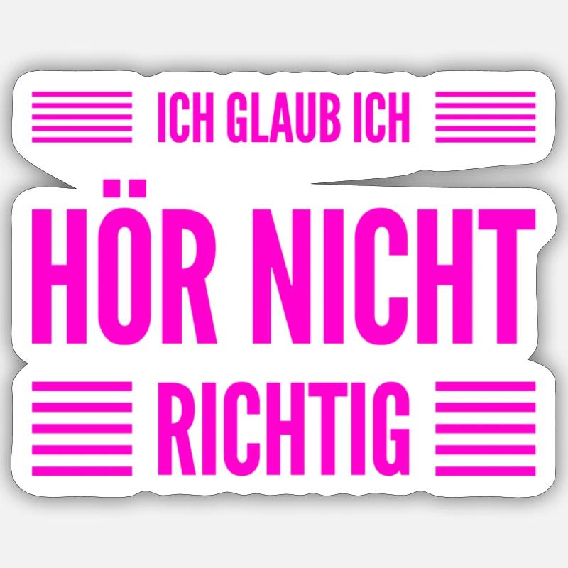 nicht mit mir - Sticker Größe S (10 x 10 cm) - Mattweiß