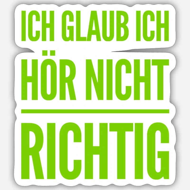 Hä? - Sticker Größe S (10 x 10 cm) - Mattweiß