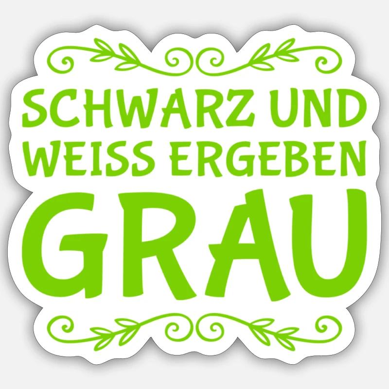 so entsteht grau - Sticker Größe S (10 x 10 cm) - Mattweiß