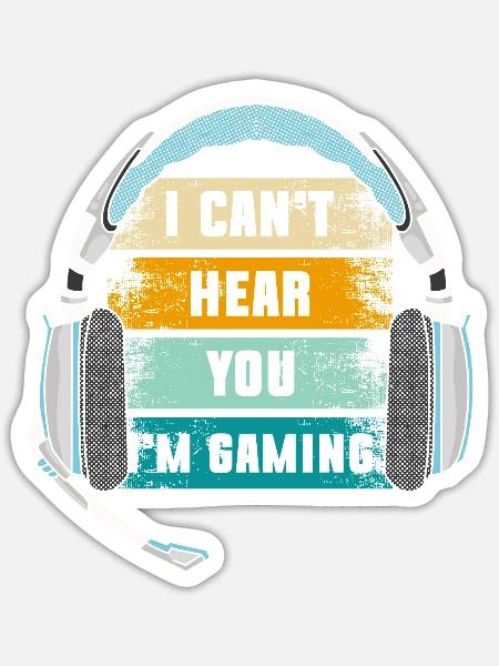 PC Gamer Spiel Gaming Gamepad - Sticker Größe S (10 x 10 cm) - Mattweiß