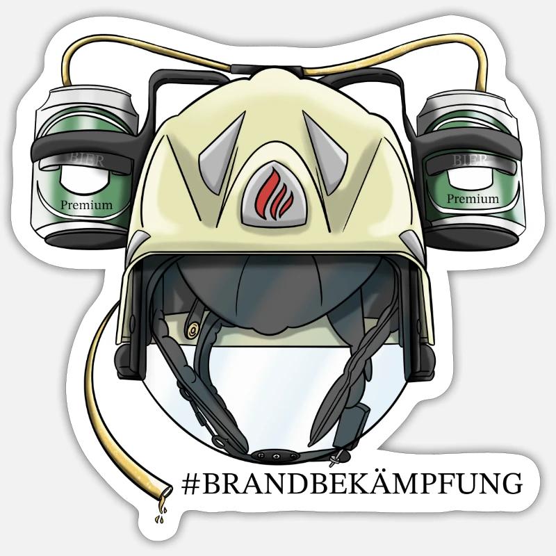 Brandbekämpfung Sticker Größe S (10 x 10 cm)