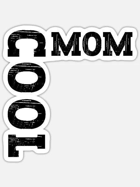 Cool Mom Mutter Geschenk - Sticker Größe S (10 x 10 cm) - Mattweiß