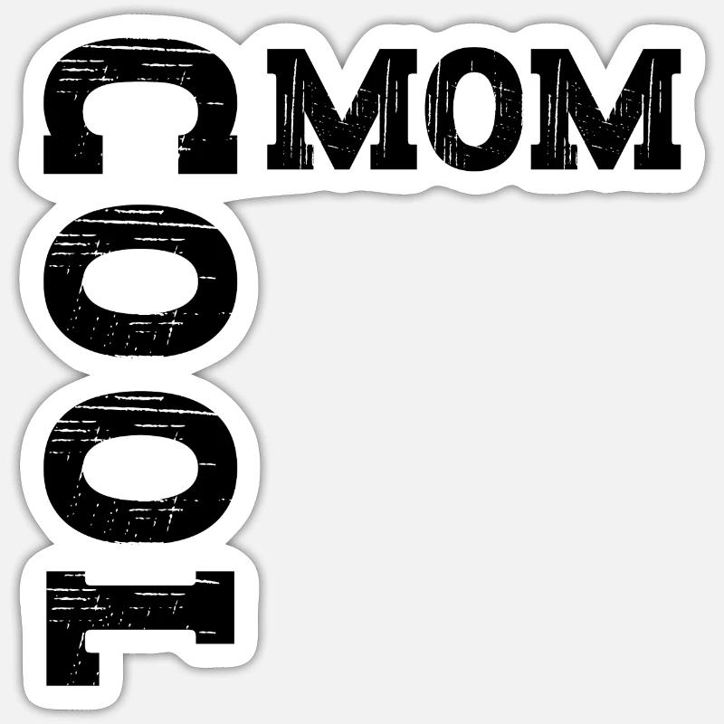 Cool Mom Mutter Geschenk Sticker Größe S (10 x 10 cm)