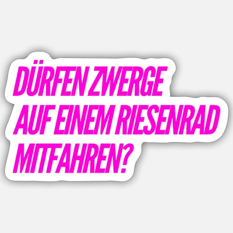 darf man das? - Sticker Größe S (10 x 10 cm) - Mattweiß