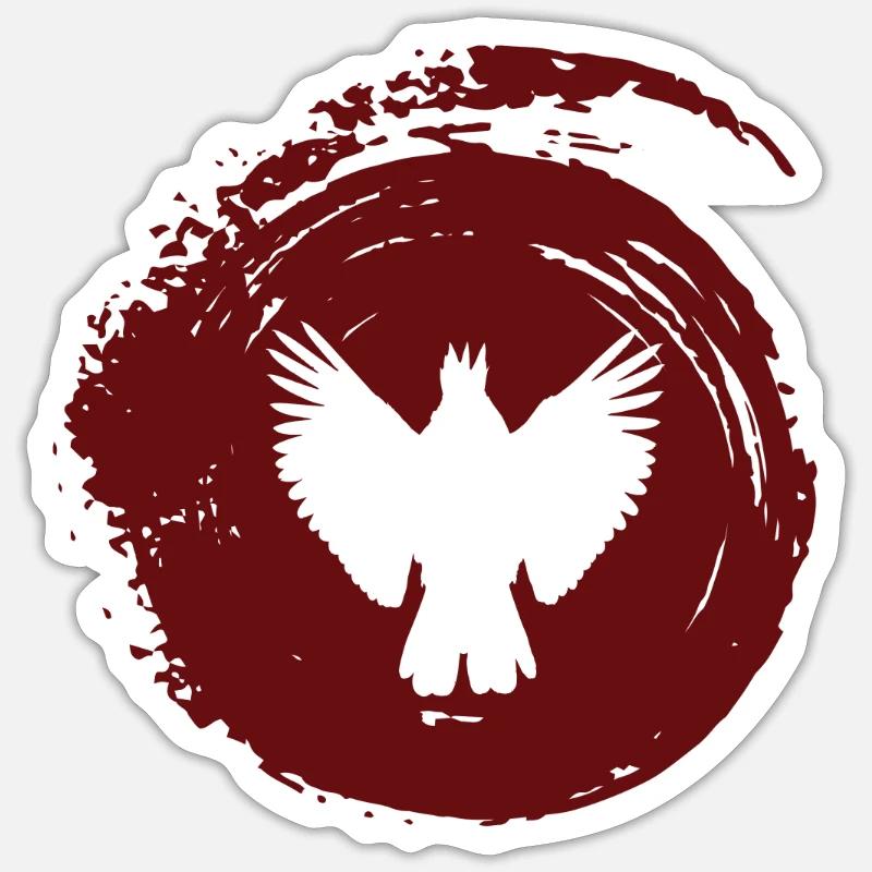 Papagei Vogel Vogel - Sticker Größe S (10 x 10 cm) - Mattweiß