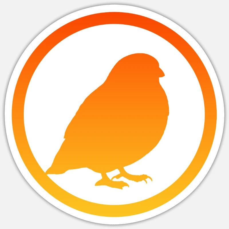 Vogel Vögel Vogel Abbildung - Sticker Größe S (10 x 10 cm) - Mattweiß