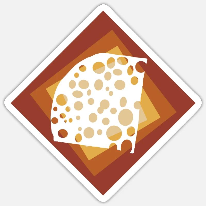 Käse Maus Burger - Sticker Größe S (10 x 10 cm) - Mattweiß