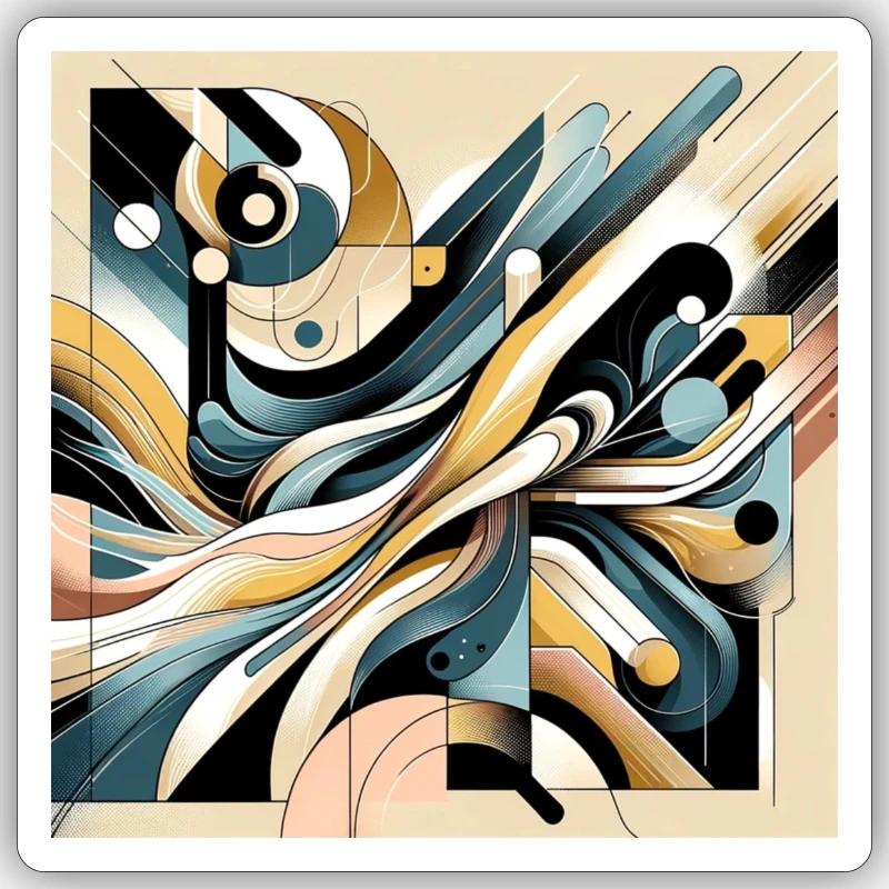 modern style4 - Sticker Größe S (10 x 10 cm) - Mattweiß